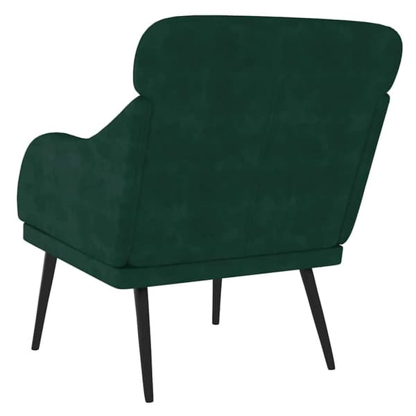 Fåtölj mörkgrön 63x76x80 cm sammet