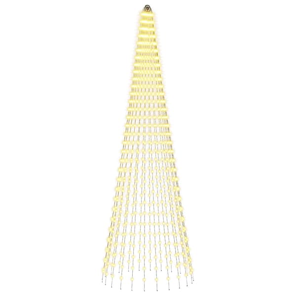 Julgransbelysning med markspjut 744 LED-lampor Varmvit och