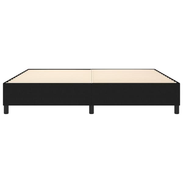 Boxspring-sängram svart 200x200 cm tyg