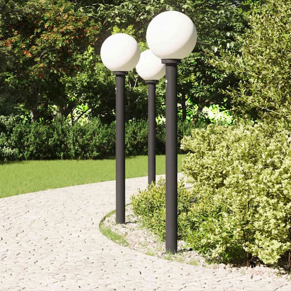 Pollare med sensor 3 st 120 cm svart IP44