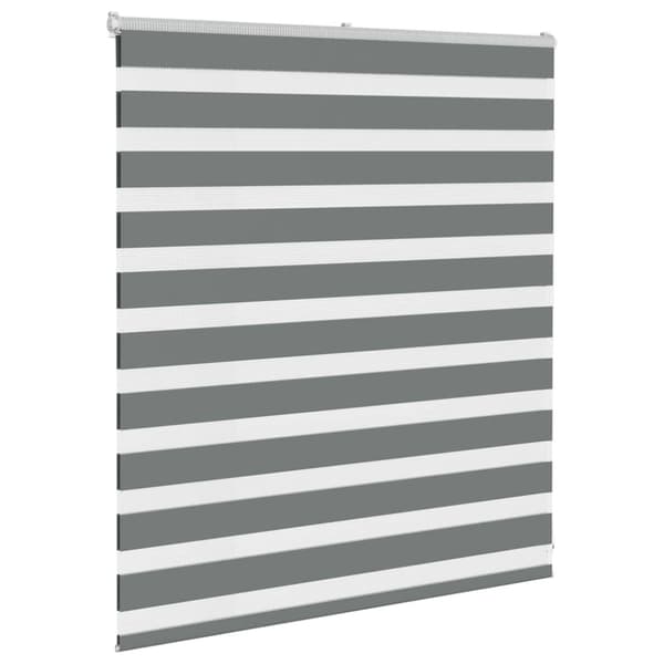 Rullgardin zebra mörkgrå 130x100 cm tyg bredd 125,9cm polyester