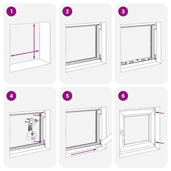 Källarfönster RISOR Antracit 50 x 75 cm PVC och glas