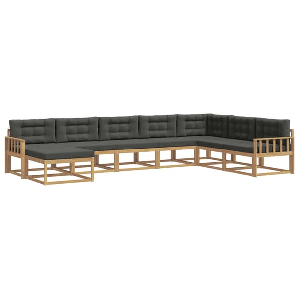 Utomhussoffset 8 pcs Vit och antracit