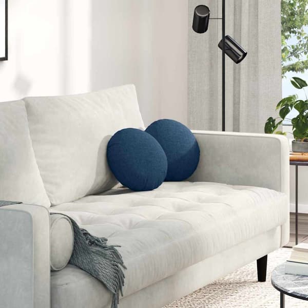Sittkuddar 2 pcs Blå Ø30 x 13 cm tyg