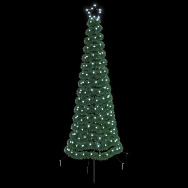 LED-julgran med glitter och markspett EKENAS 180 cm