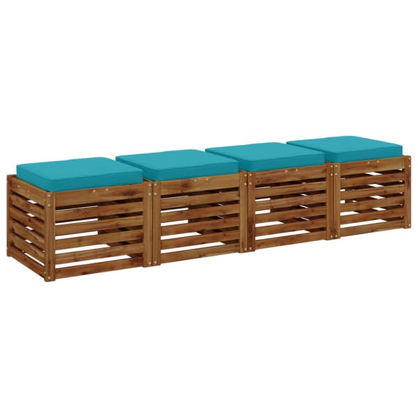4-delade Sittdynor VUGHT 4 st 100% Polyester Turkos