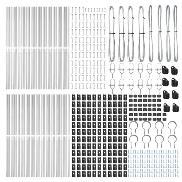 Stängselstolpe 52 pcs Grå 3,2 x 3,2 x 210 cm