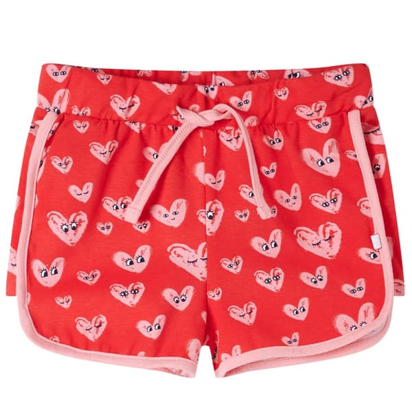 Barnshorts med snöre röd 116