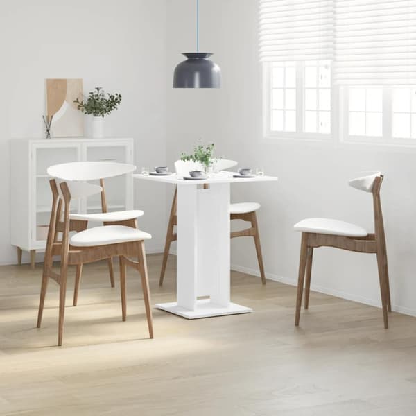 Cafébord vit 60x60x75 cm konstruerat trä