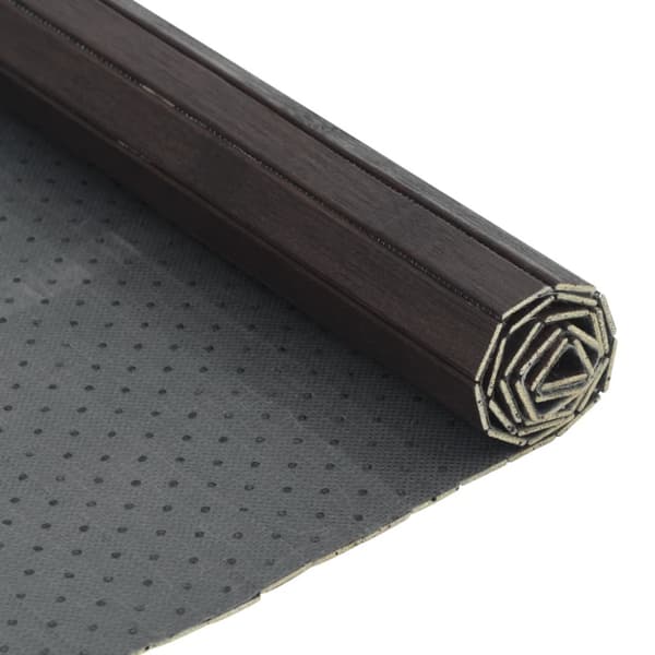 Matta rektangulär mörkbrun 100x100 cm bambu