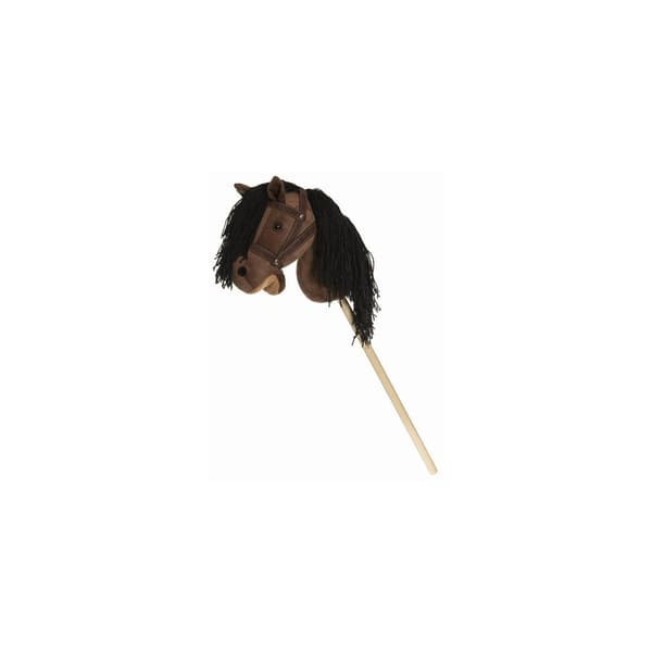 Käpphäst med tyglar brun 80cm