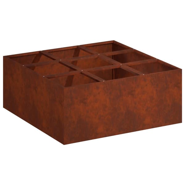 Trädgårdsplanterare Rostig 100 x 100 x 20 cm