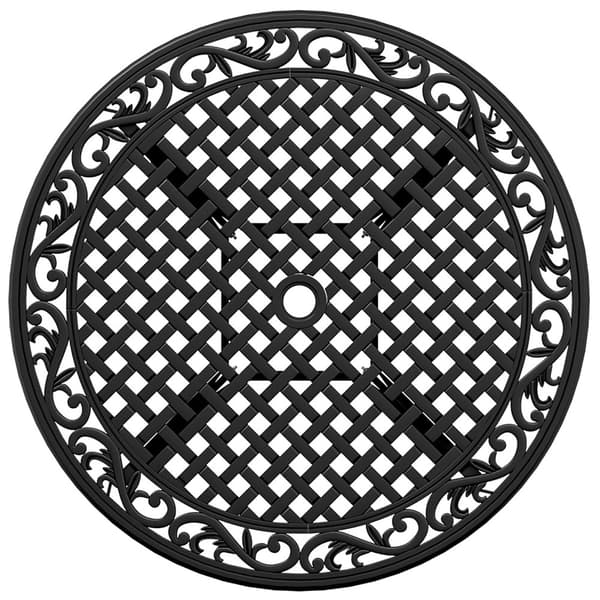 Trädgårdsmöbelset 5 pcs Svart Aluminium