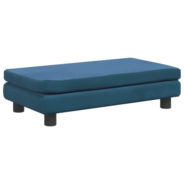 Hundbädd med förlängning blå 100x50x30 cm sammet