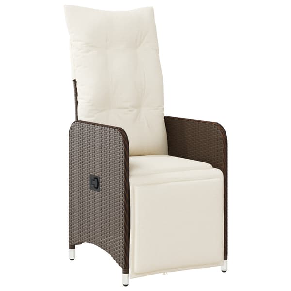 Trädgårdsmöbelset 7 pcs Brun konstrotting