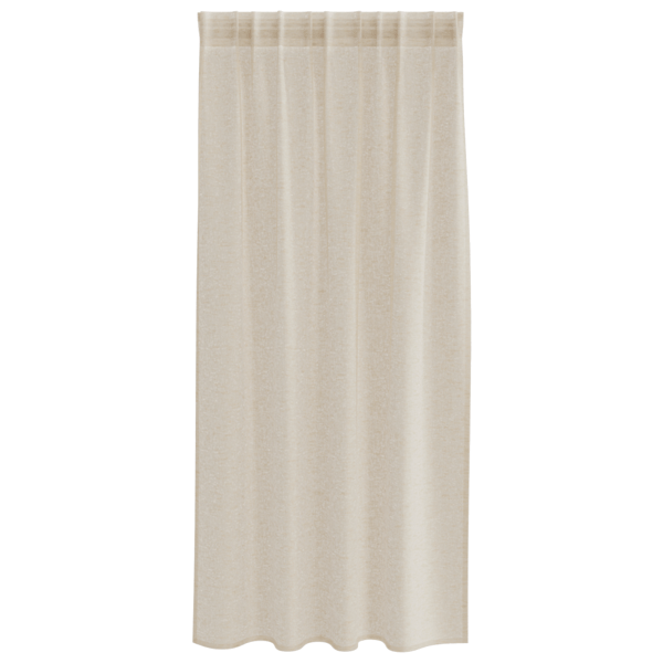 Voile Gardin med gardiner 2 pcs Sand 175 x 140 cm Polyester