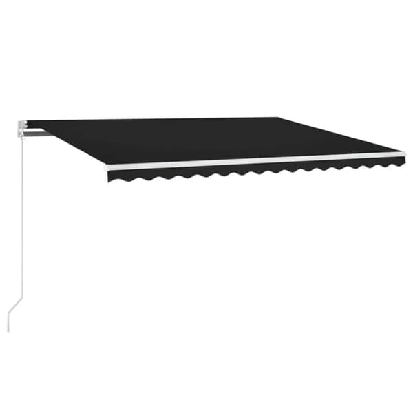 Automatisk markis med vindsensor & LED 450x300 cm antracit