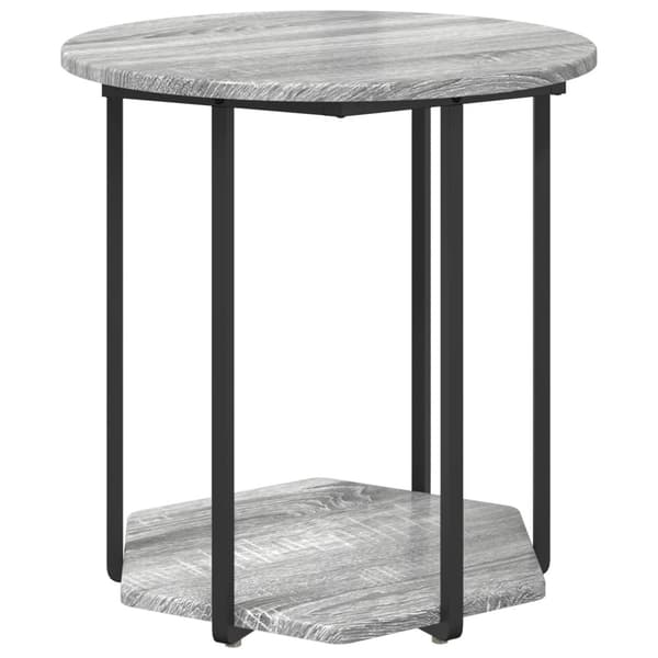 Sidobordsset med hylla 2 pcs Grå