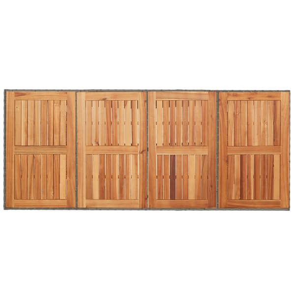 Trädgårdsmöbelset 9 pcs Grå konstrotting