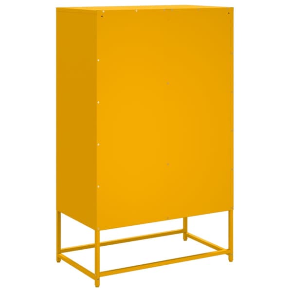 Högskåp senapsgul 68x39x111,5 cm stål