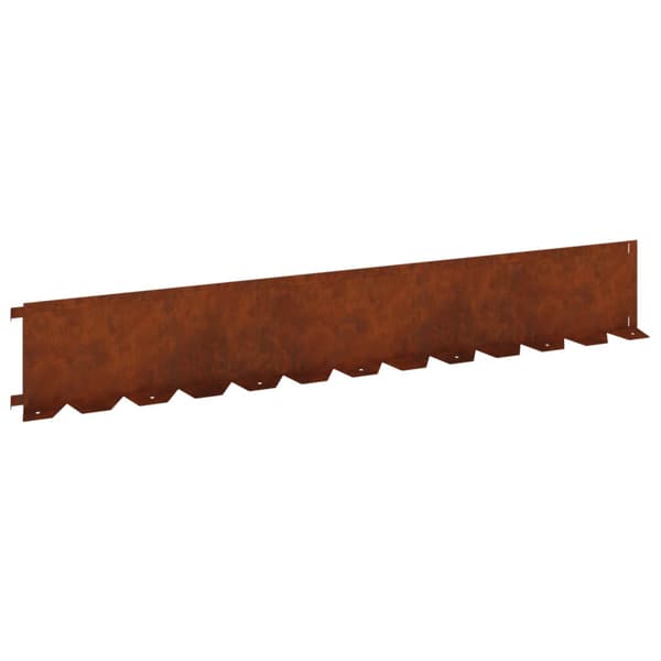 Kant för gräsmatta 20 pcs 102 x 15 x 4 cm Stål Rostig