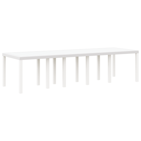 Trädgårdsmöbelset 13 pcs Vit Poly rattan