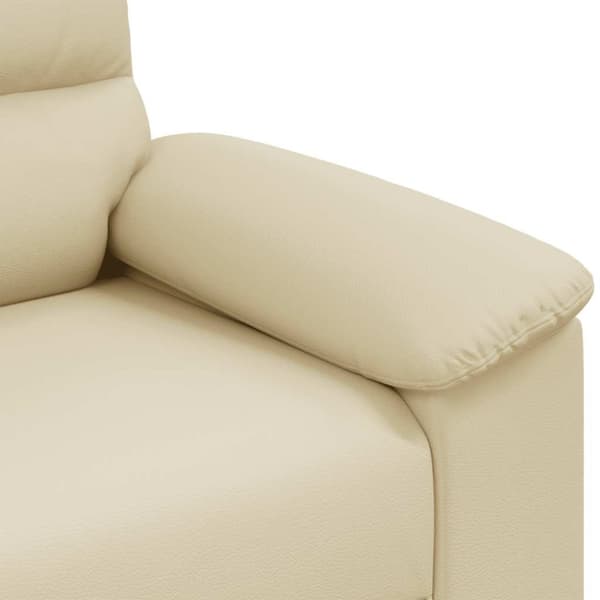 Soffa krämfärgad 100x81x84 cm konstläder