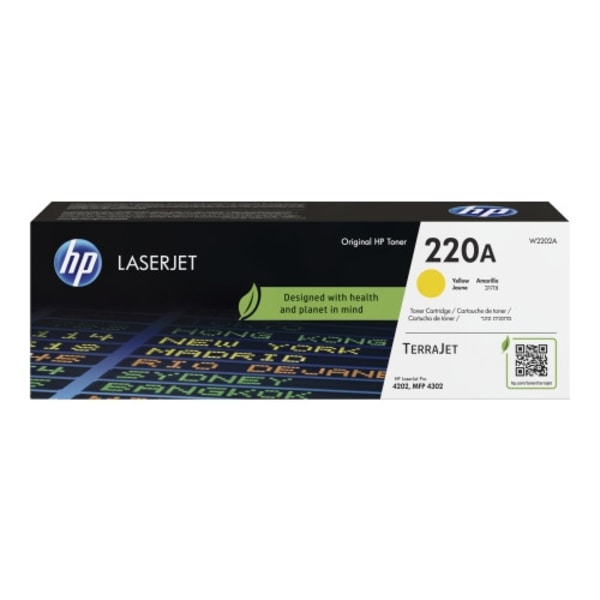 HP 220A - gul - original - LaserJet - tonerkassett (W2202A)