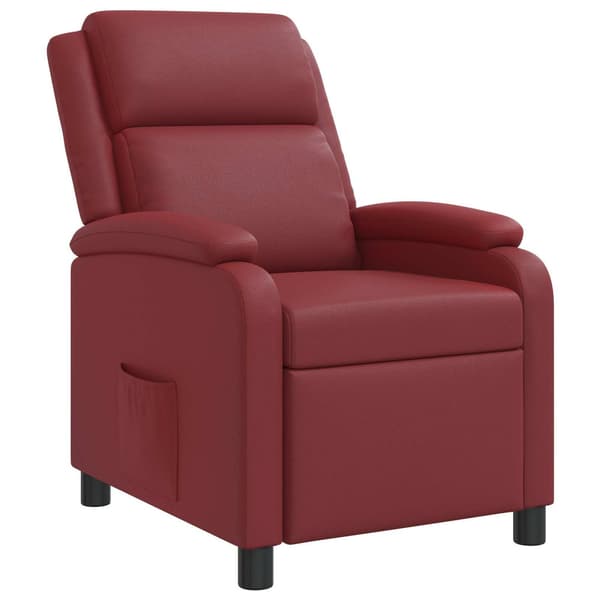 Recliner Vinröd Konstläder