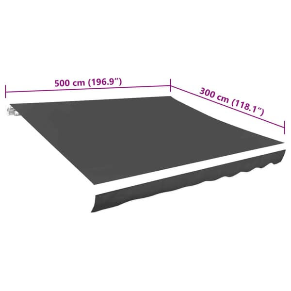 Markisduk antracit 5x3 m
