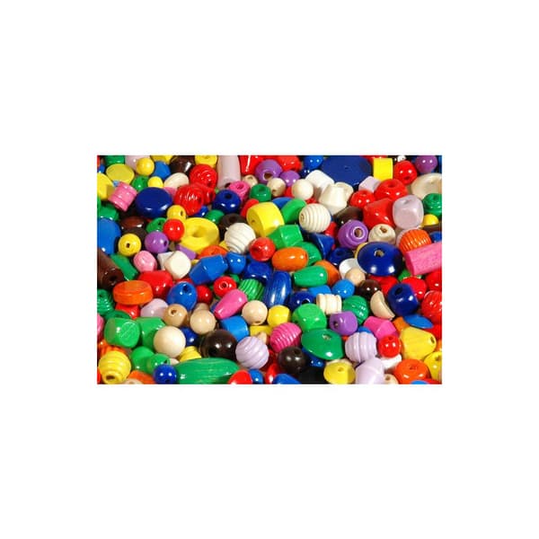 Träpärlmix 750g blandade färger