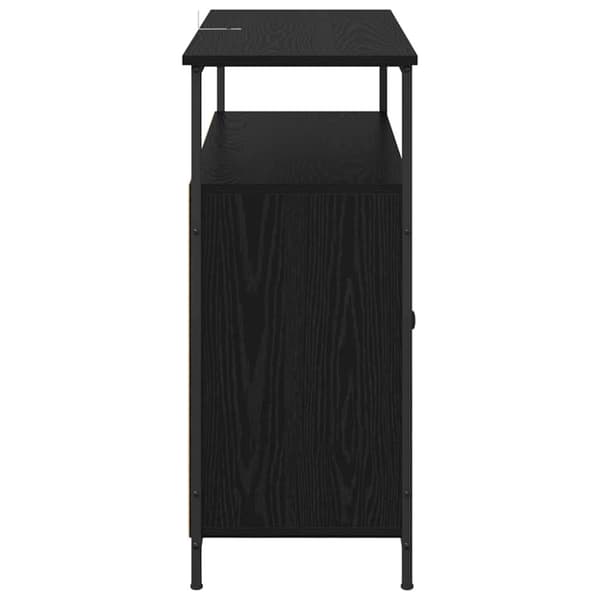 Sideboard Svart Ek 100 x 35 x 80 cm Konstruerat trä