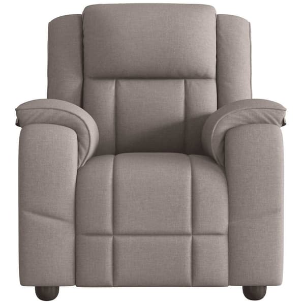 Massagefåtölj taupe tyg