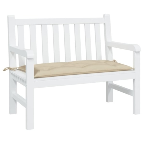 Bänkdyna för trädgården beige 100x50x7 cm oxfordtyg