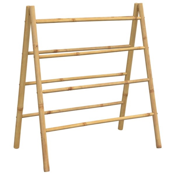Dubbel handduksstege med 4 stegpinnar 90x50x100 cm bambu
