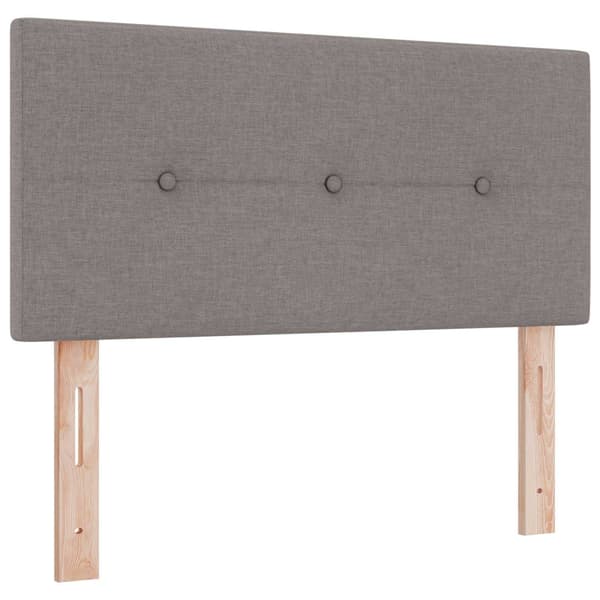Kontinentalsäng med madrass Taupe 80 x 200 cm Tyg