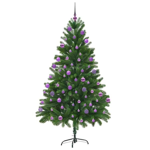 Julgran med 300 LED-lampor med stativ Grön 210 cm PE