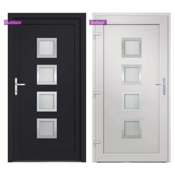 Ytterdörr antracit 98x190 cm PVC
