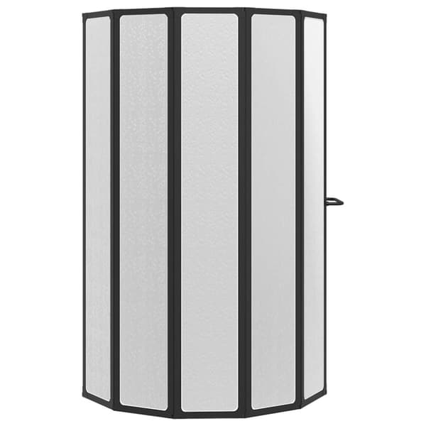 Duschvägg Svart 168 x 140 cm Aluminium