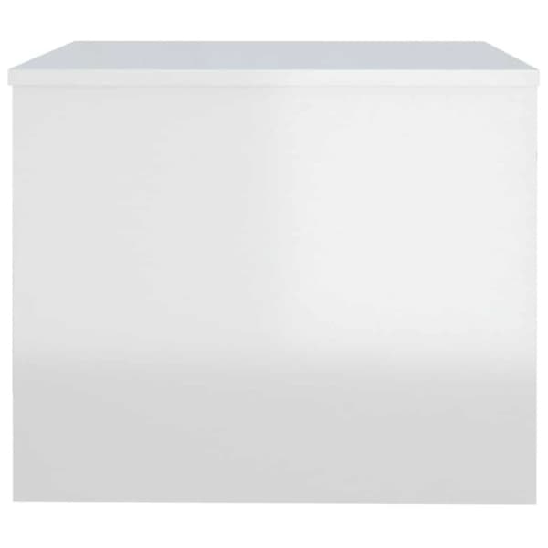 Soffbord vit högglans 80x50x40 cm konstruerat trä