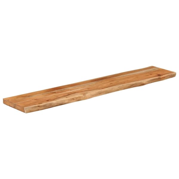 Vägghylla 90x20x2,5 cm rektangulär massiv akacia ojämn kant