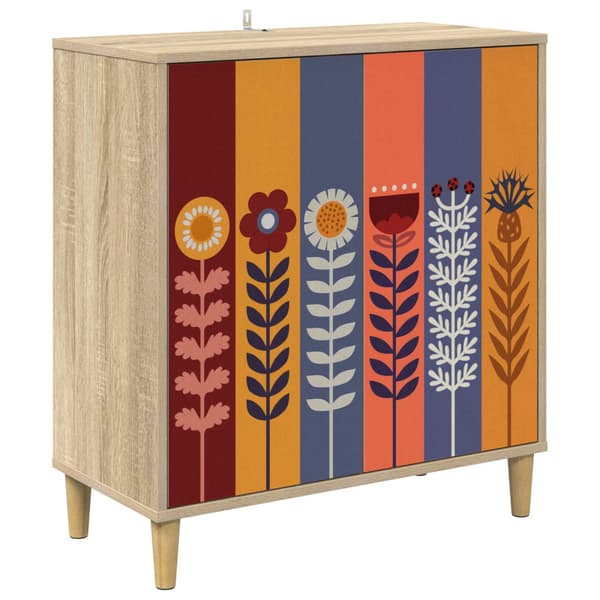 Sideboard ESSEN Sonoma-ek 69 x 33 x 75 cm Konstruerat trä