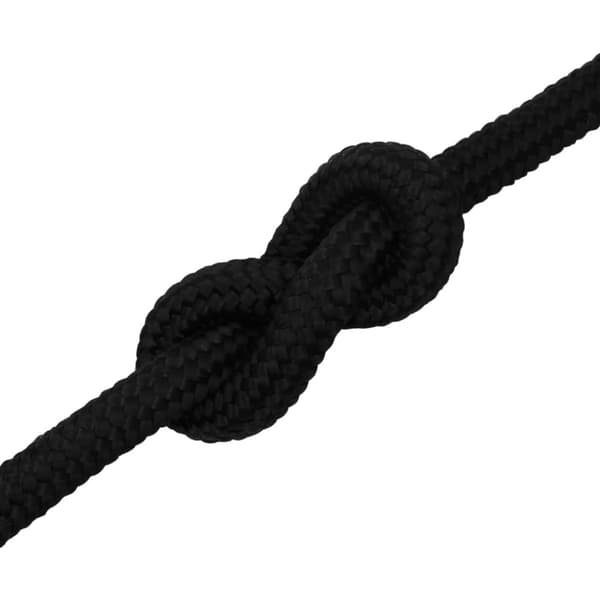 Rep svart 25 mm 25 m polyester
