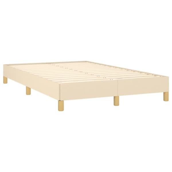 Ramsäng med madrass gräddvit 120x190 cm tyg