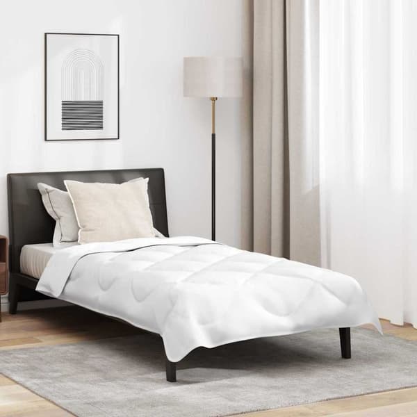 Duntäcke med kudde 2 pcs Vit Mikrofiber