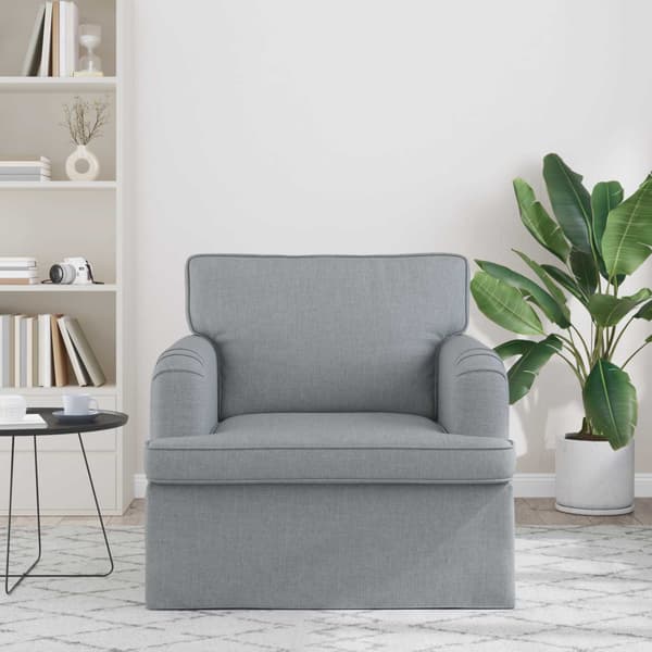Soffa Ljusgrå 84 x 80 x 85 cm tyg