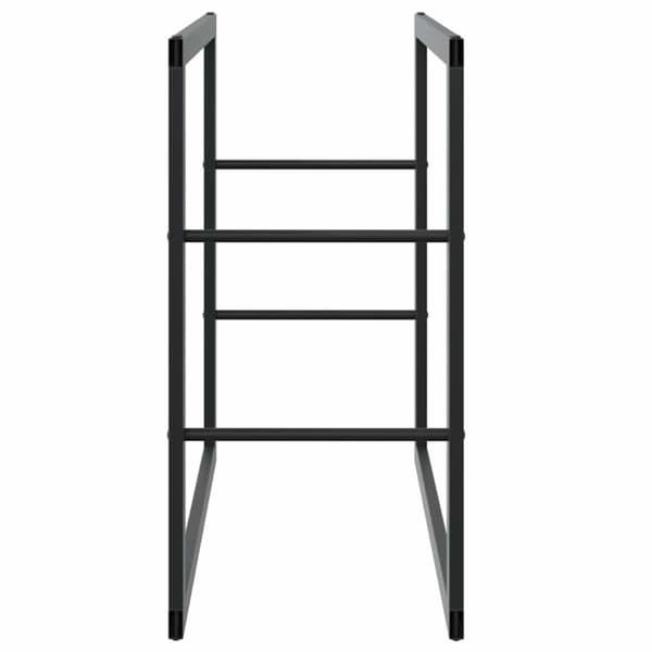 Vedställ svart 55x30x61 cm stål