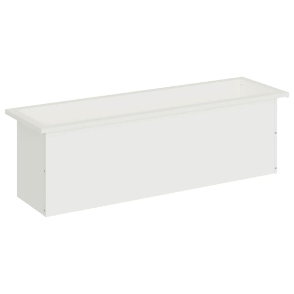 Odlingslåda med LED Vit 30 x 100 x 30 cm Stål