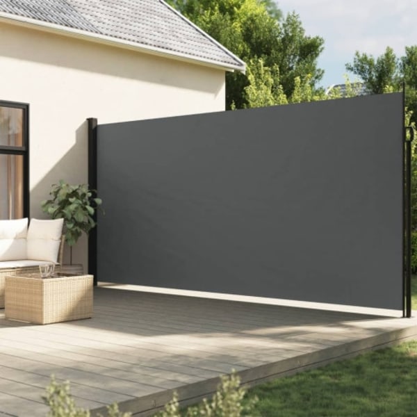 Indragbar sidomarkis antracit 200x500 cm