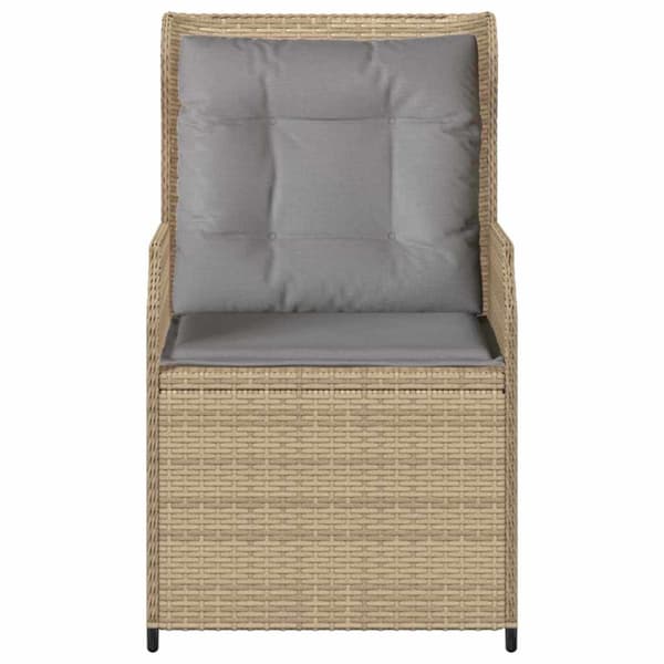 Trädgårdsbänk 2 pcs Beige konstrotting
